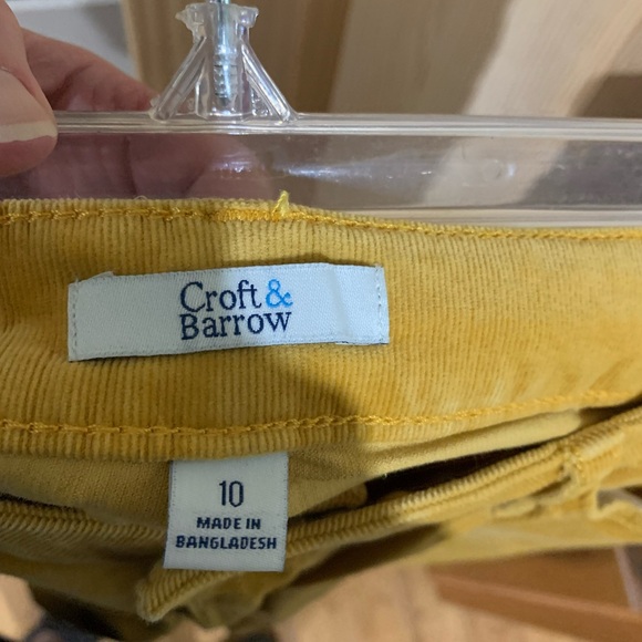 Croft & Barrow Golden Corduroy Pants - Picture 3 of 3